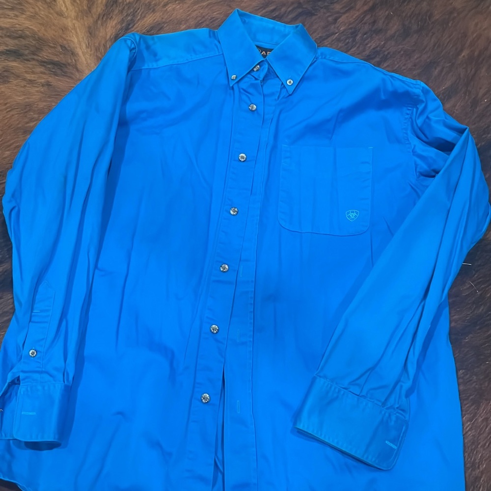 Ariat Men's Vibrant Blue Casual Shirt